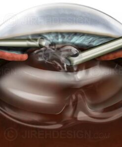 Anterior chamber vitrectomy for broken capsule