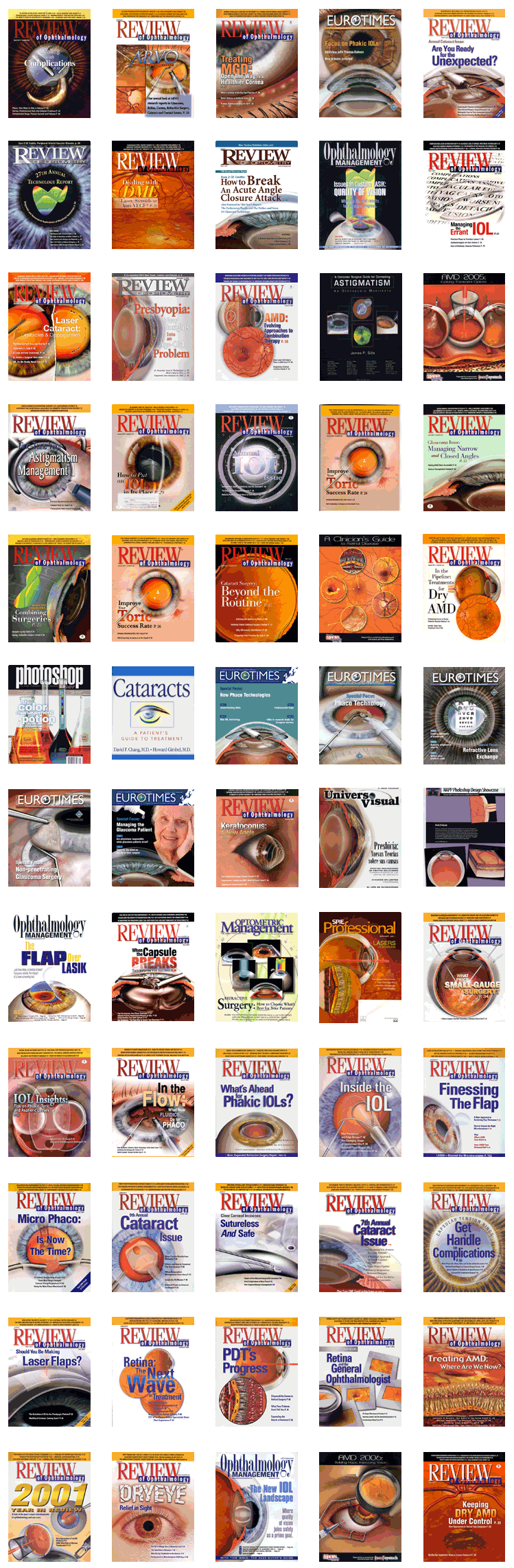 Medical illustration portfolio magazine covers