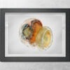 cataract watercolor art print framed