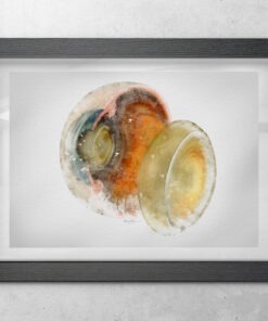cataract watercolor art print framed