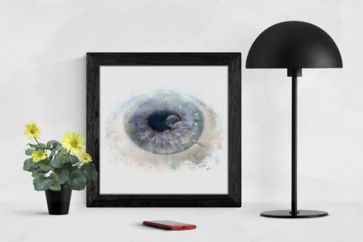 cornea surgeon art gift print framed