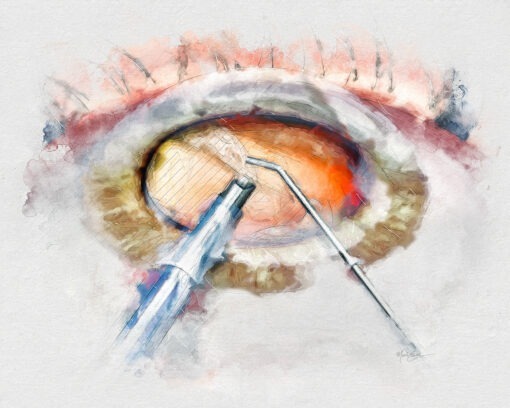 Cataract surgery art decor ophthalmologist gift
